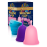Menstrual cup set for low cervix (purple & pink)