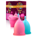 Menstrual cup set for heavy flow (pink & blue)